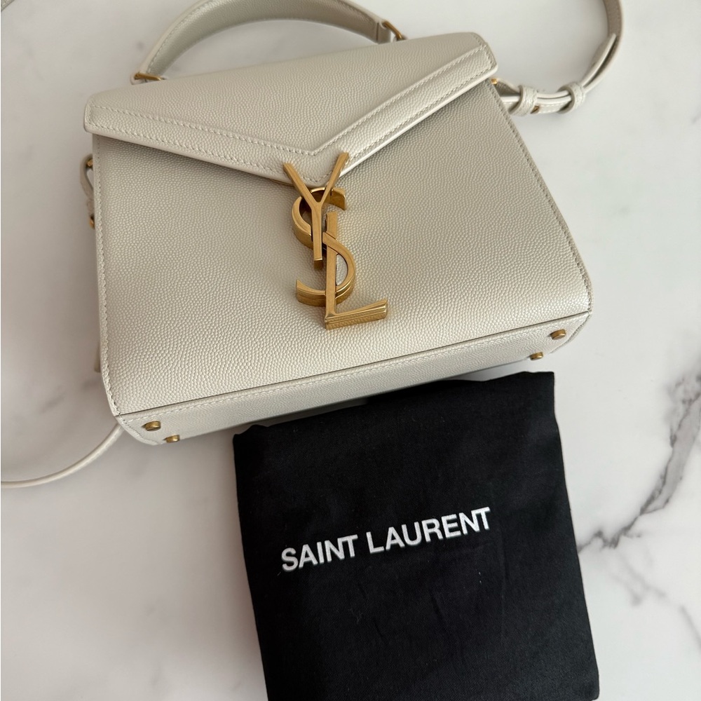 Saint Laurent YSL Mini Cassandra Top Handle Bag White - Picture 9 of 9